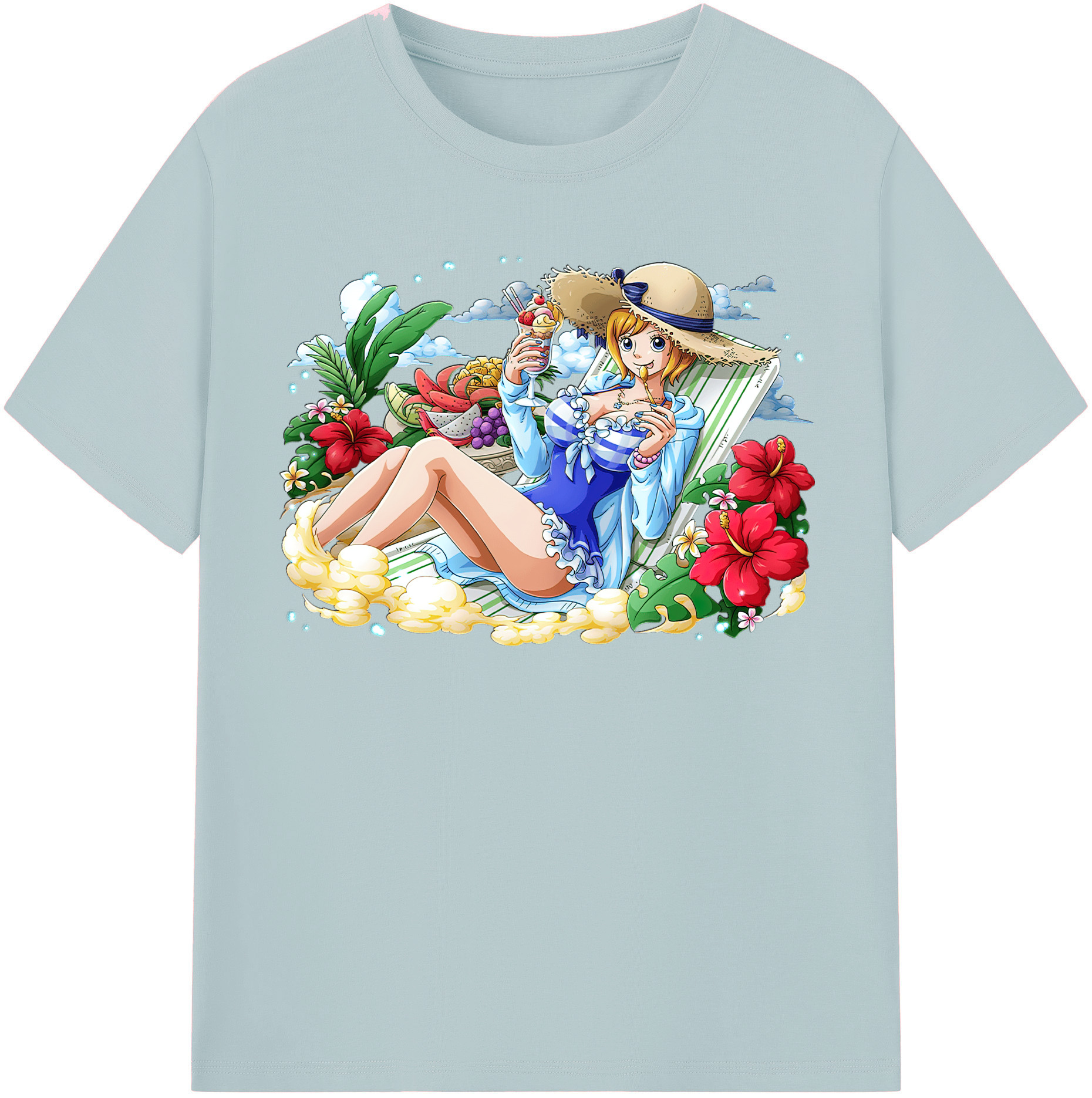 ワンピース ナミ ONE PIECE Nami 綿100％半袖Tシャツ（フロントプリント）
